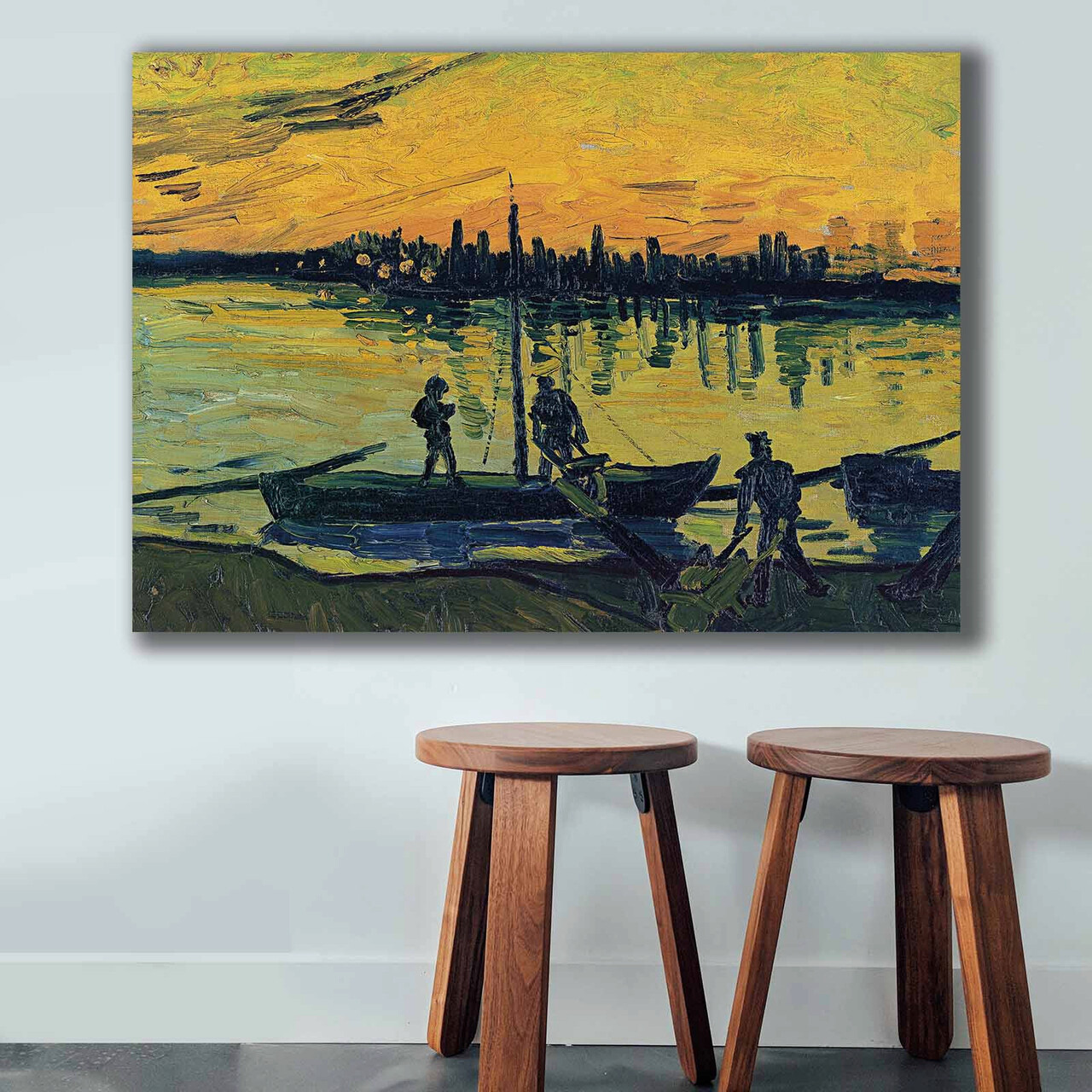 Tablou decorativ, 70100VANGOGH045, Lemn, Multicolor - imagine 4